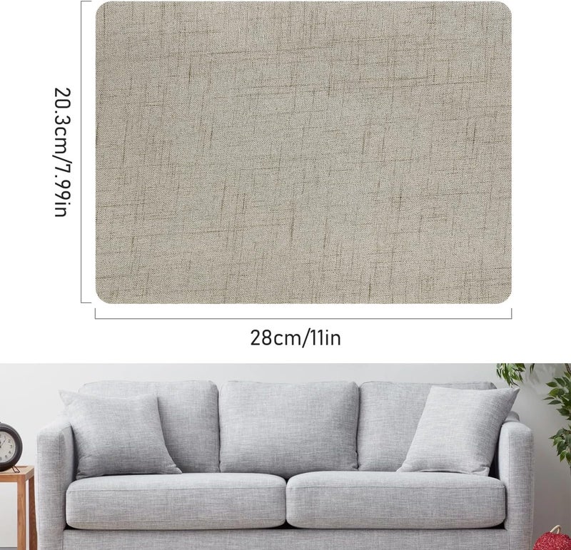 EMORBALS 2Pcs 8 * 11Inch Couch Patches Repair Fabric, Self-Adhesive Couch Repair Patch with Strong Glue, Repair Patch for Sofa, Tote Bags, Car Seats, Furniture,Etc（Beige-2 - Image 2